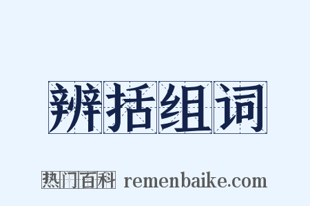 辨括组词是什么意思的图片